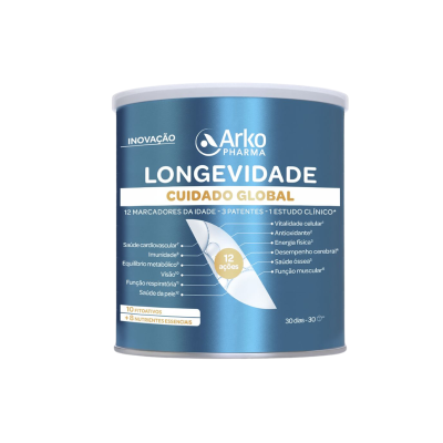 7616359 Arkopharma Longevidade Cuidado Global 285g | 12 Marcadores Idade