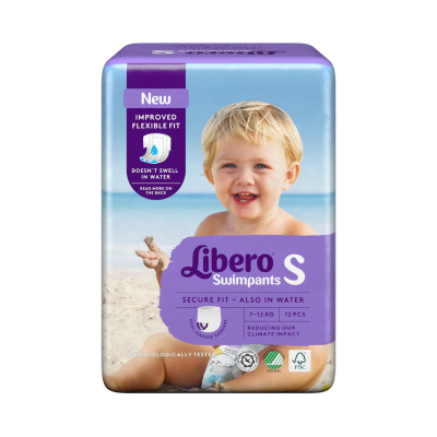 7308817 Libero Swimpants Fralda Piscina S 7-12kg x12 | Não Incha na Água