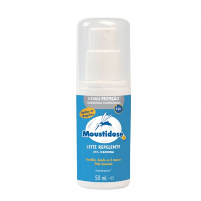 MOUSTIDOSE Leite Repelente de Insetos 50ml | Proteção Até 12h